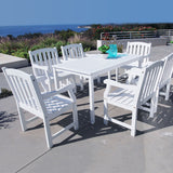 Bradley Rectangular Table & Arm ChairOutdoor Wood Dining Set 7