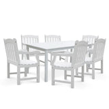 Bradley Rectangular Table & Arm ChairOutdoor Wood Dining Set 7