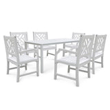 Bradley Rectangular Table & Arm ChairOutdoor Wood Dining Set 9