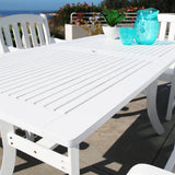 Bradley Eco-friendly 7-piece Outdoor White Hardwood Dining Set