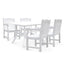 Bradley Rectangular and Curved Leg Table & Arm ChairOutdoor Wood Dining Set 6