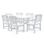 Bradley Rectangular and Curved Leg Table & Arm ChairOutdoor Wood Dining Set 9