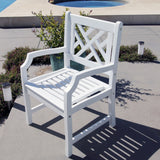 Bradley Outdoor Wood Arm Chair