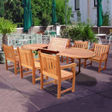 Oval Extension Table & Wood Arm ChairOutdoor Dining Set 21