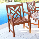 Malibu Eco-Friendly 7-Piece Wood Outdoor Dining Set V144SET7