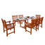 Malibu Eco-Friendly 7-Piece Wood Outdoor Dining Set V144SET7