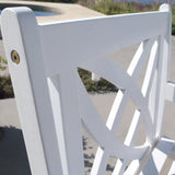 Bradley Eco-friendly Outdoor White Hardwood Garden Arm Chair