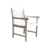 Bradley Eco-friendly Outdoor White Hardwood Garden Arm Chair