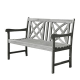 Renaissance Eco-friendly 4-foot Outdoor Hand-scraped Hardwood Hardwood Garden Bench