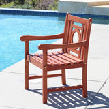 Malibu Eco-friendly Outdoor Hardwood Garden Arm Chair