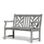 Renaissance Eco-friendly 4-foot Outdoor Hand-scraped Hardwood Hardwood Garden Bench Angle Back