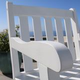 Bradley Eco-friendly Outdoor White Wood Garden Arm Chair