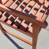 Malibu Eco-friendly Outdoor Hardwood Garden Arm Chair Cross Back