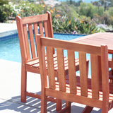 Malibu Eco-friendly Outdoor Hardwood Garden Armless Chair