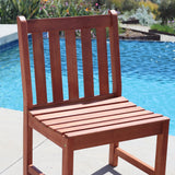 Malibu Eco-friendly Outdoor Hardwood Garden Armless Chair