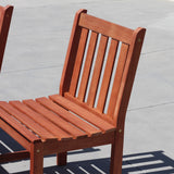 Malibu Eco-friendly Outdoor Hardwood Garden Armless Chair