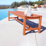 Malibu Eco-friendly 4-foot Backless Outdoor Hardwood Garden Bench