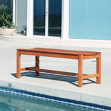 Malibu Eco-friendly 4-foot Backless Outdoor Hardwood Garden Bench