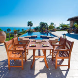 Outdoor Rectangular Curvy Dining Set 22