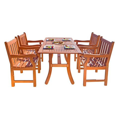 Outdoor Rectangular Curvy Dining Set 22