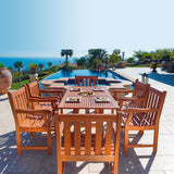 Outdoor Rectangular Curvy Dining Set 24