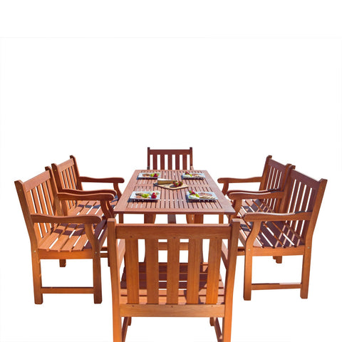 Outdoor Rectangular Curvy Dining Set 24