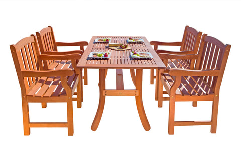 Outdoor Rectangular Curvy Dining Set 25