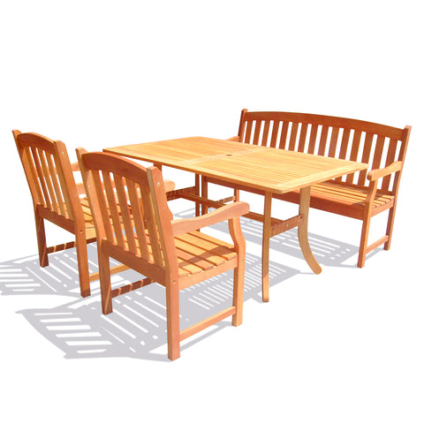 Outdoor Rectangular Curvy Dining Set 26