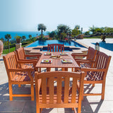 Outdoor Rectangular Curvy Dining Set 27