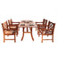 Malibu Eco-Friendly 5-Piece Wood Outdoor Dining Set V189SET1