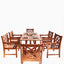 Malibu Eco-Friendly 7-Piece Wood Outdoor Dining Set V189SET2