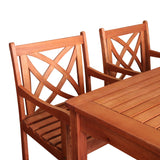 Malibu Eco-Friendly 7-Piece Wood Outdoor Dining Set V189SET2