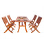 Malibu Eco-Friendly 5-Piece Wood Outdoor Dining Set V189SET3