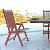 Malibu Eco-Friendly 5-Piece Wood Outdoor Dining Set V189SET4