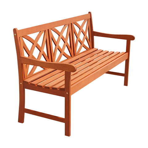 5-foot Eucalyptus Wood Garden Bench