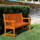 Outdoor 4-foot Henley Wood Garden Bench