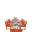 7-Piece English Garden Dining Set 1 with Rectangular Extension Table