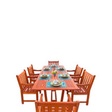 7-Piece English Garden Dining Set 1 with Rectangular Extension Table