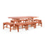 9-Piece Dining Set with Extension Table and Backless Benches