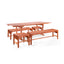 5-Piece Dining Set with Extension Table and Backless Benches