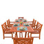 Malibu Eco-Friendly 7-Piece Wood Outdoor Dining Set with Rectangular Extension Table V232SET7