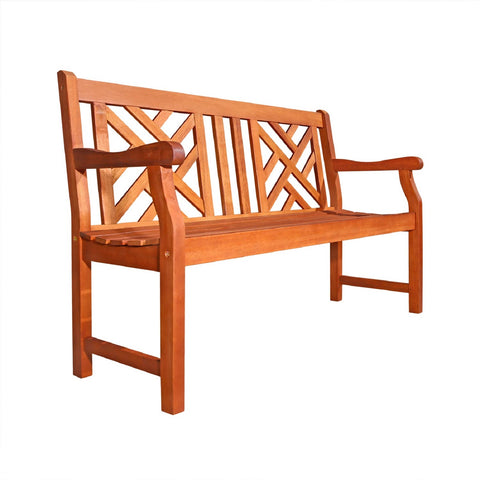 Outdoor 4-foot Wood Atlantic Bench