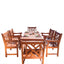 Malibu Eco-Friendly 7-Piece Wood Outdoor Dining Set V98SET11