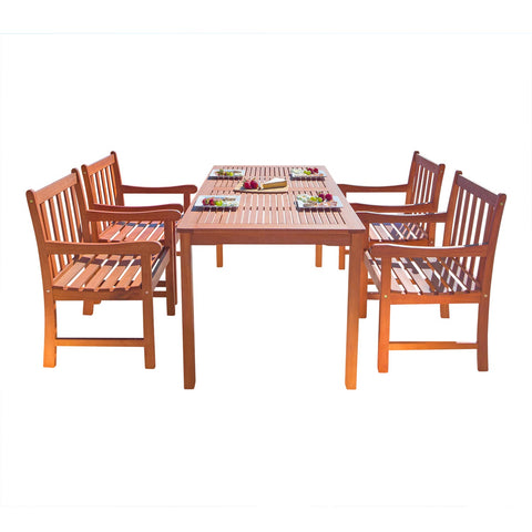 Outdoor Wood English Garden Dining Set 15