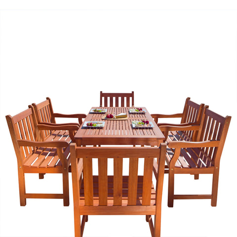 Outdoor Wood English Garden Dining Set 26