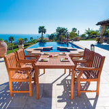 Outdoor Wood English Garden Dining Set 27