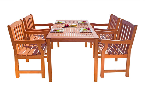 Outdoor Wood English Garden Dining Set 27