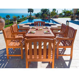 Outdoor Wood English Garden Dining Set 29