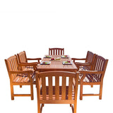 Outdoor Wood English Garden Dining Set 29