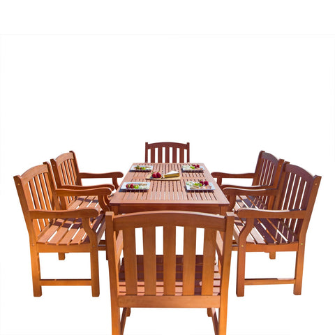 Outdoor Wood English Garden Dining Set 29